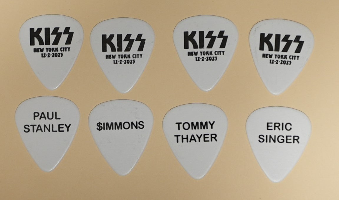 KISS 2023 MADISON SQUARE GARDEN  Final Shows Complete Set of 40 Guitar Picks