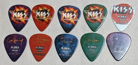 KISS 2011 HSOE 4-18-2011 KOBE JAPAN Cancelled Show Guitar Picks