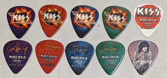KISS 2011 HSOE 4-13-2011 NAGOYA JAPAN Cancelled Show Guitar Picks