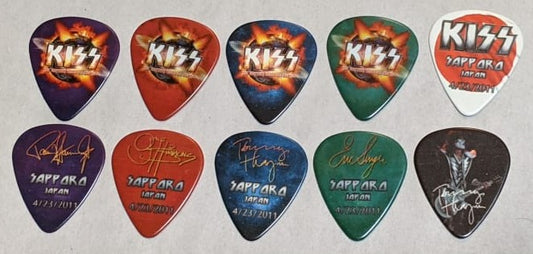 KISS 2011 HSOE 4-23-2011 SAPPORO JAPAN Cancelled Show Guitar Picks