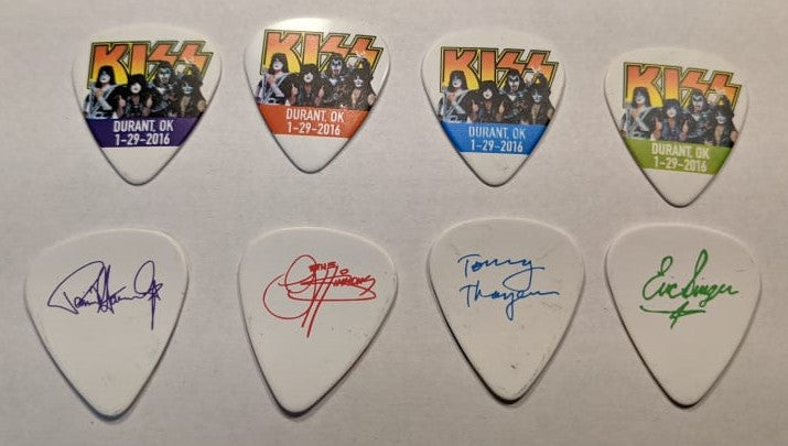 KISS January 29 2016 2016 Choctaw Casino Durant OK Guitar Picks