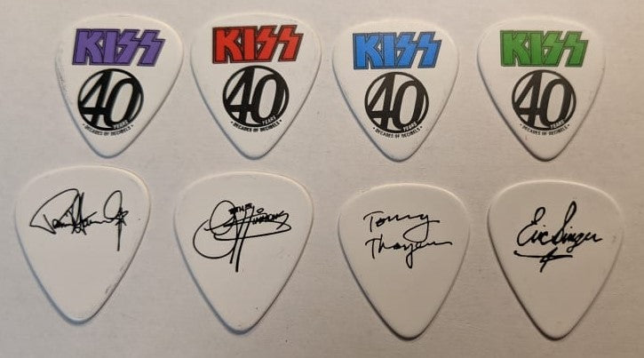 KISS 2014 40th Anniversary Tour 40 Years Logo Guitar Picks