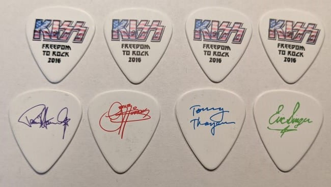 KISS 2016 Freedom To Rock Tour Logo Guitar Picks