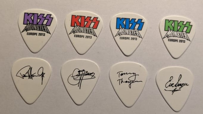 KISS 2012-13 Monster World Tour EUROPE Color Logos Guitar Picks