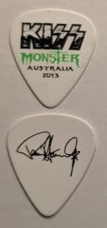 KISS 2012-13 Monster World Tour AUSTRALIA Green Logo Guitar Picks