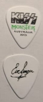 KISS 2012-13 Monster World Tour AUSTRALIA Green Logo Guitar Picks