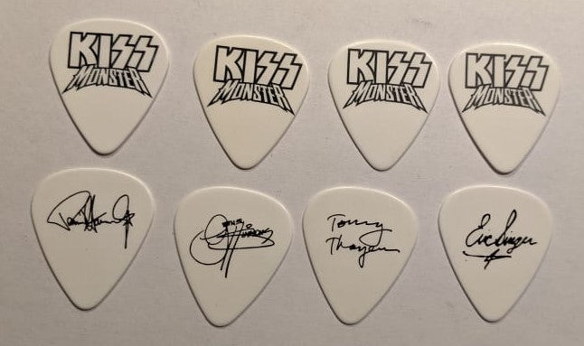 KISS 2012-13 Monster World Tour Black Logo on White Guitar Picks