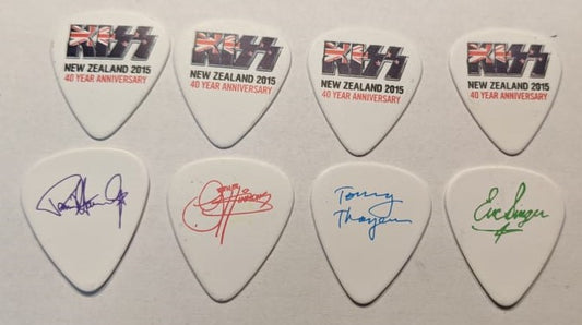 KISS 2015 40th Anniversary Tour NEW ZEALAND Logo Guitar Picks