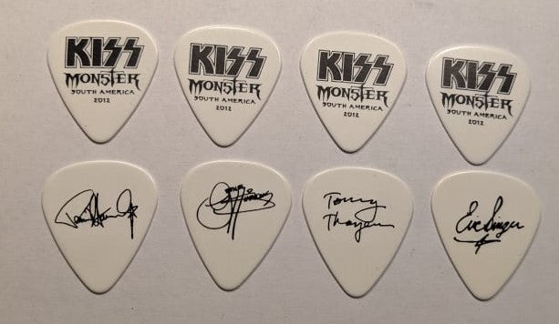 KISS 2012-13 Monster World Tour SOUTH AMERICA Black Logo Guitar Picks