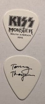 KISS 2012-13 Monster World Tour SOUTH AMERICA Black Logo Guitar Picks
