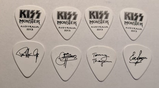 KISS 2012-13 Monster World Tour AUSTRALIA Black Logo Guitar Picks