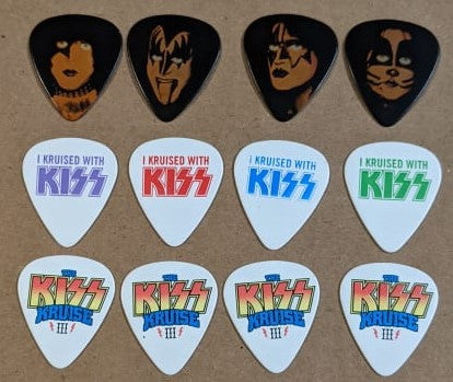 KISS Kruise III Lot of all 3 sets 12 Guitar Picks total
