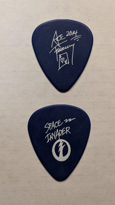 Ace Frehley Space Invader 2014 Blue Guitar Pick