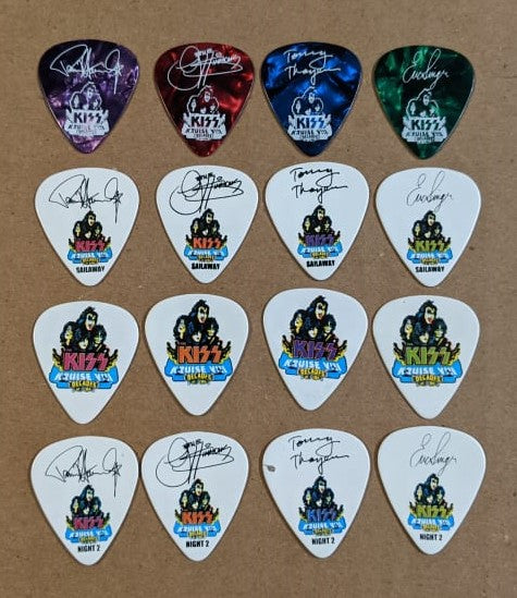 KISS Kruise VIII Lot of all 4 sets 16 Guitar Picks total