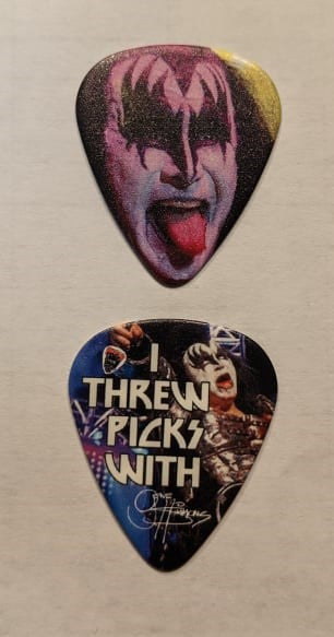 Kruise IV I Threw Picks With Gene Simmons Guitar Pick