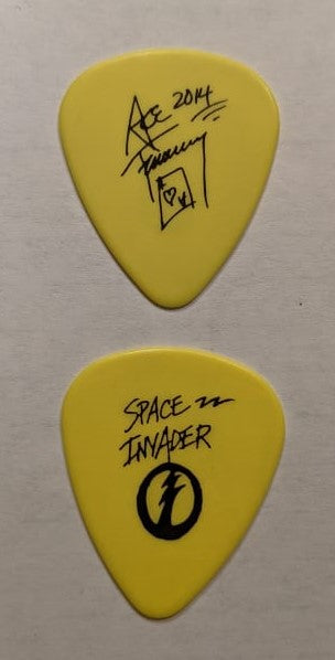 Ace Frehley Space Invader 2014 Yellow Guitar Pick