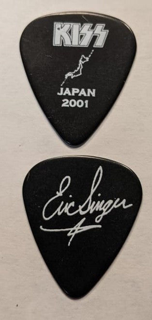 KISS Eric Singer 2001 Farewell Tour JAPAN Black with White Print Guitar Pick