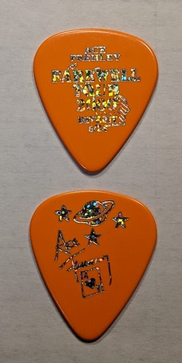 KISS Ace Frehley Farewell Tour 2000 Detroit 5-24 Orange Guitar Pick