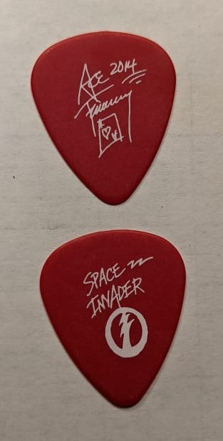 Ace Frehley Space Invader 2014 Red Guitar Pick