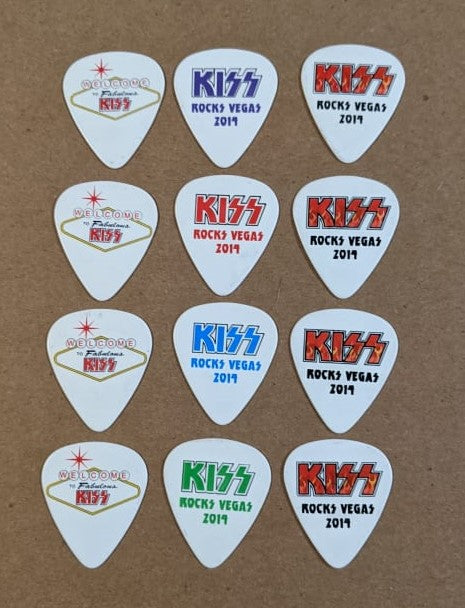 KISS Complete Set of 12 KISS Rocks Vegas 2014 Guitar Picks