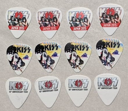 KISS Set of 12 2015 40th Anniversary Tour JAPAN Band Photo Guitar Picks