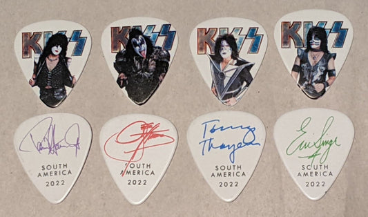 KISS 2022 End of the Road SOUTH AMERICA Tour INDIVIDUAL PICTURES Guitar Picks
