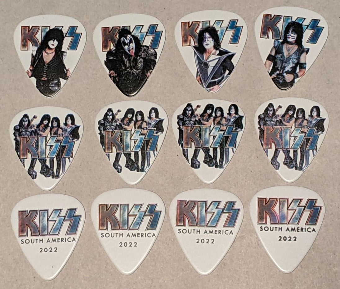 KISS 2022 End of the Road SOUTH AMERICA Tour Set of 12 Guitar Picks