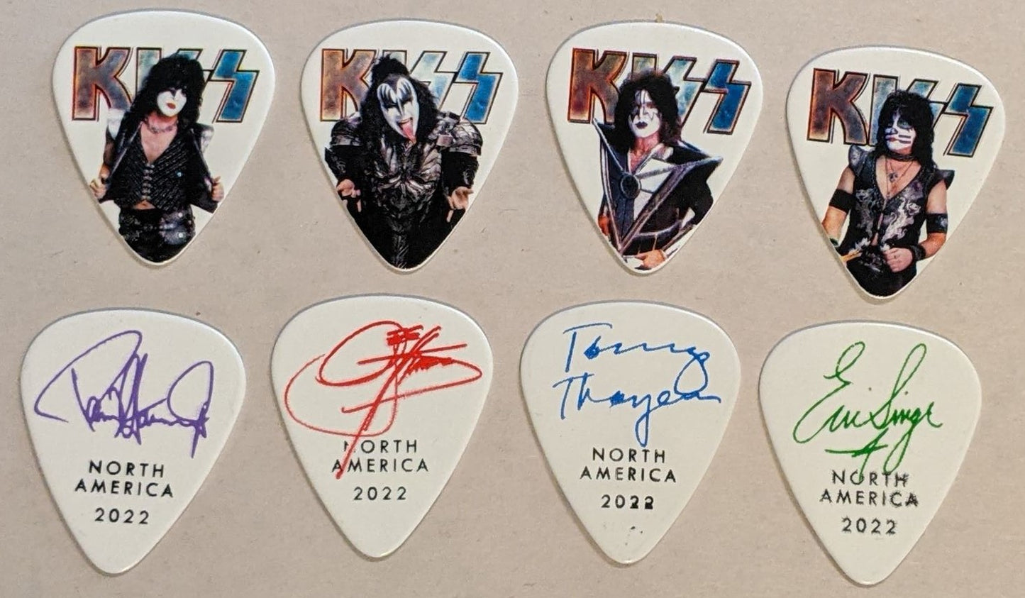 KISS 2022 End of the Road USA NORTH AMERICA Tour INDIVIDUAL PICTURES Guitar Picks