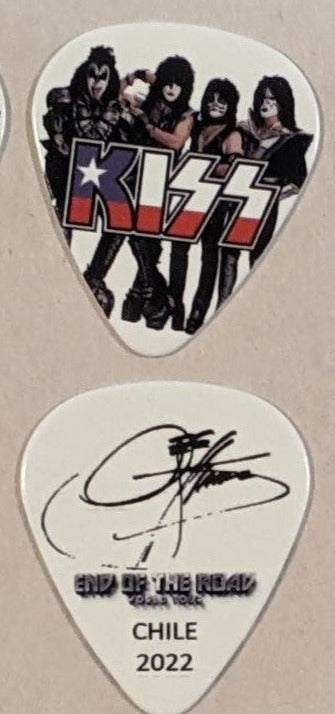 KISS 2022 End of the Road SOUTH AMERICA CHILE Flag Guitar Picks