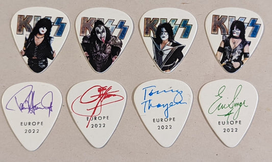 KISS 2022 End of the Road EUROPE Tour INDIVIDUAL PICTURES Guitar Picks