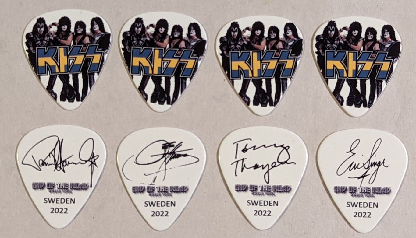 KISS 2022 End of the Road EUROPE Tour  Flag SWEDEN Guitar Picks