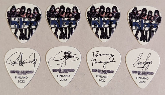 KISS 2022 End of the Road EUROPE Tour FINLAND Flag Guitar Picks