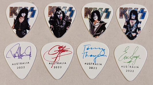 KISS 2022 End of the Road AUSTRALIA Tour INDIVIDUAL PICTURES Guitar Picks