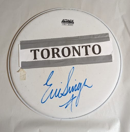TORONTO CANADA 7-26-2013 ERIC SINGER Stage-Used Snare Drumhead