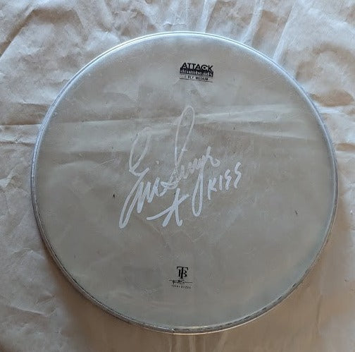 ERIC SINGER Stage-used signed 13" drum head