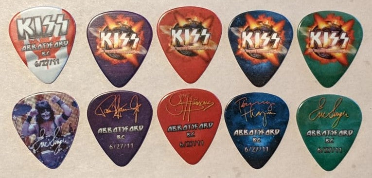 KISS 2011 HSOE ABBOTTSFORD 6-27-2011 City Guitar Picks