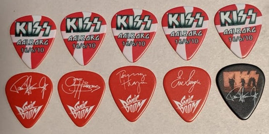 KISS AALBORG DENMARK 16/6/2010 Sonic Boom Over Europe City Guitar Picks