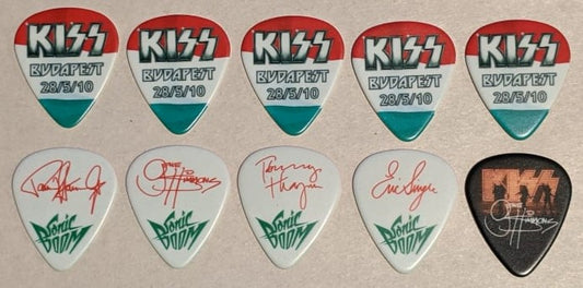 KISS BUDAPEST HUNGARY 28/5/2010 Sonic Boom Over Europe City Guitar Picks