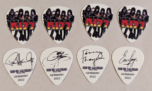 KISS 2022 End of the Road EUROPE Tour GERMANY Flag Guitar Picks Set of 4