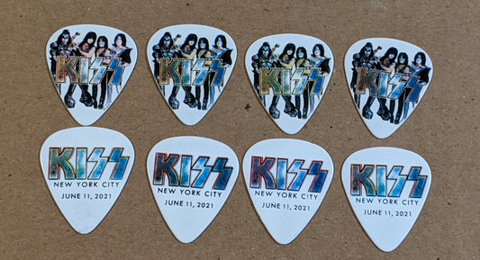KISS Set of 8 NY City TRIBECA Battery Park  June 11 2021 Guitar Picks
