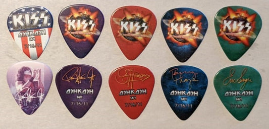 KISS 2011 HSOE OSHKOSH 7-16-2011 City Guitar Picks