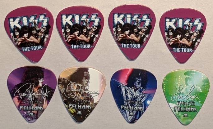 KISS 2012 The Tour PELHAM 7-31-12  City Guitar Picks
