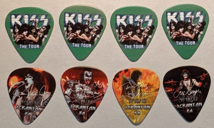 KISS 2012 The Tour SCRANTON 9-18-12  City Guitar Picks