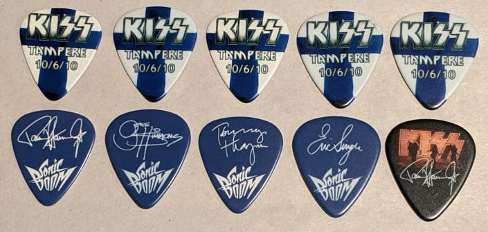 KISS TAMPERE FINLAND 10/6/2010 Sonic Boom Over Europe City Guitar Picks